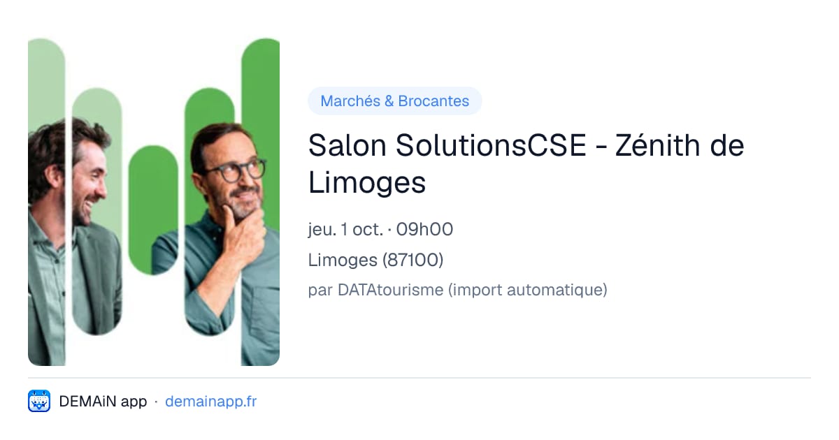 Salon SolutionsCSE - Zénith de Limoges — Limoges