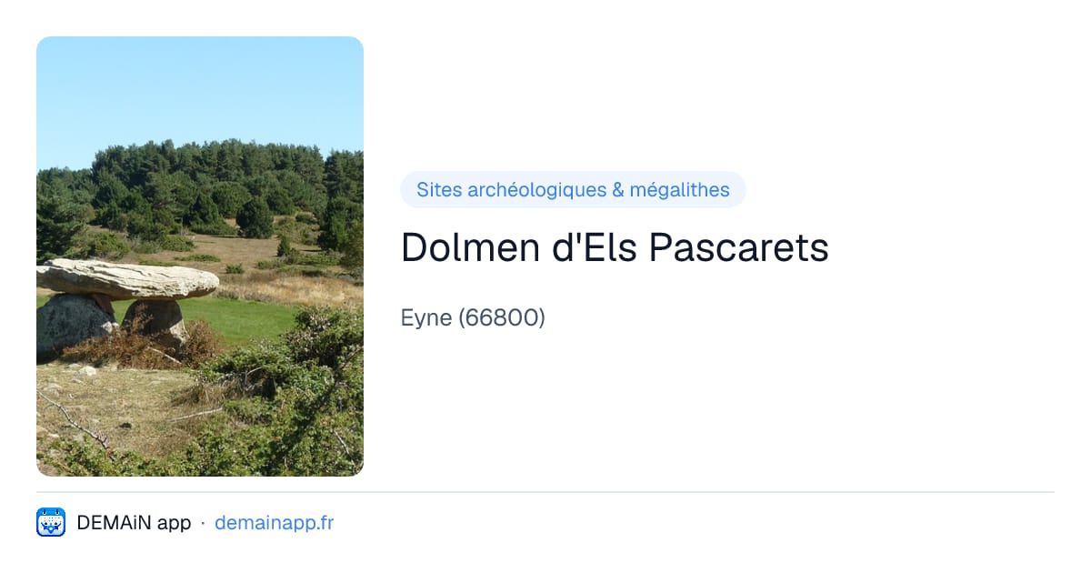 Dolmen d'Els Pascarets — Eyne