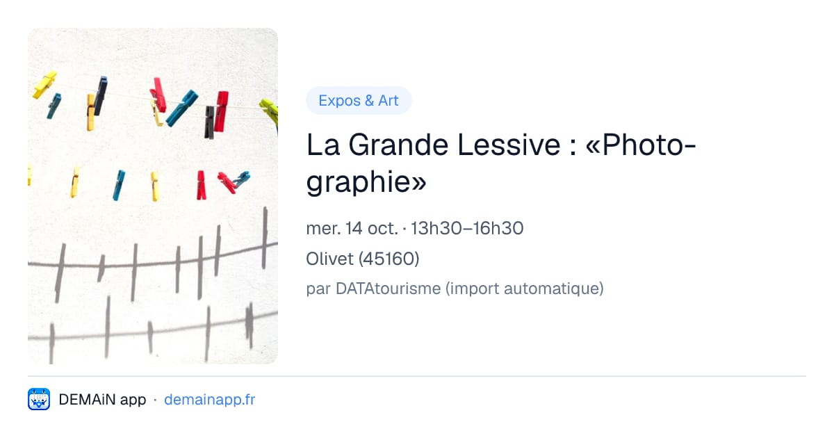 La Grande Lessive : «Photo-graphie» — Olivet