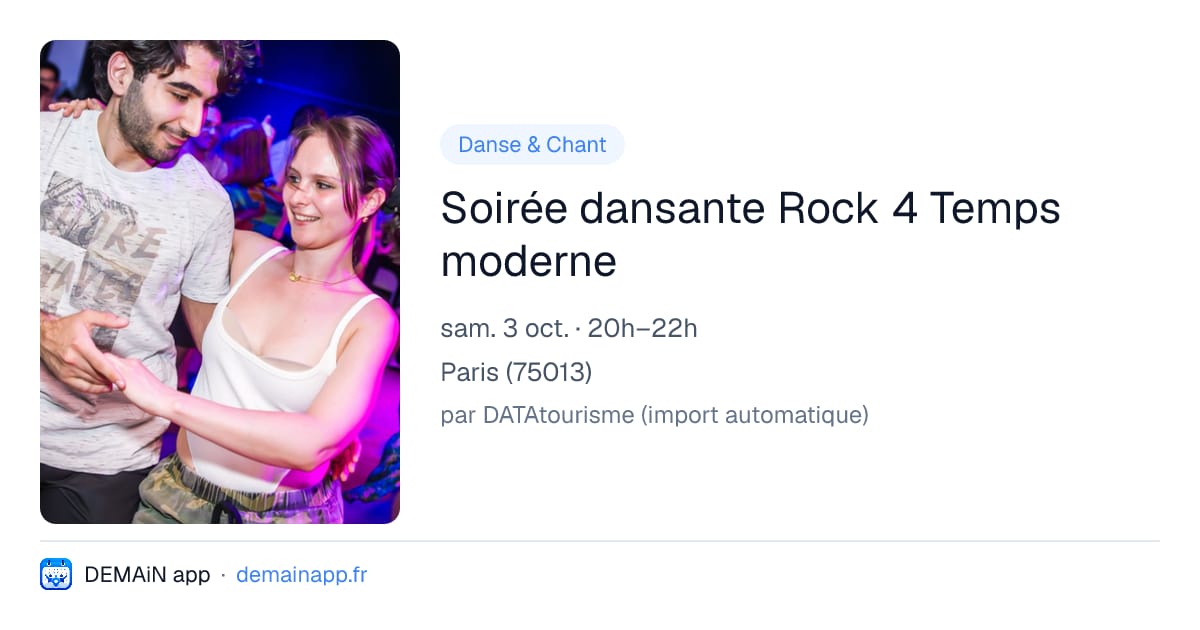 Soirée dansante Rock 4 Temps moderne — Paris