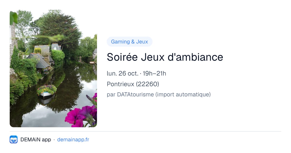 Soirée Jeux d'ambiance — Pontrieux