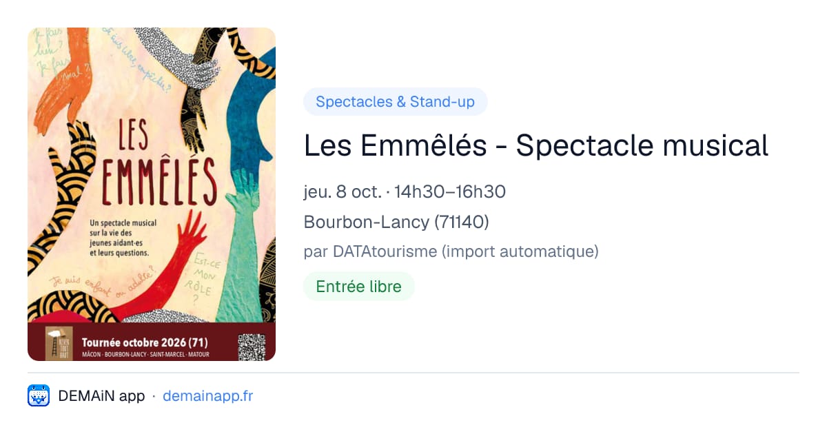 Les Emmêlés - Spectacle musical — Bourbon-Lancy