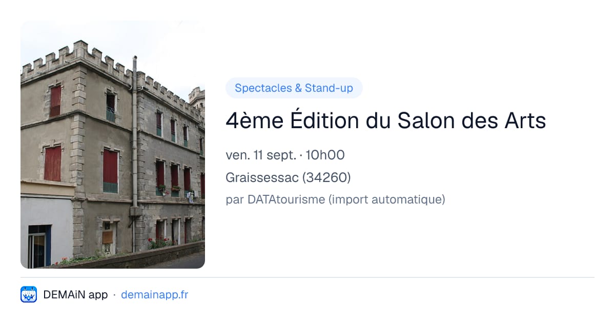 4ème Édition du Salon des Arts — Graissessac