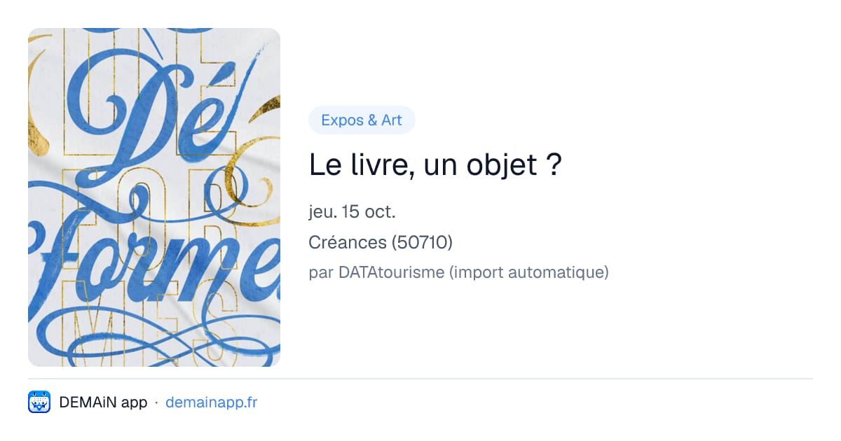 Le livre, un objet ? — Créances