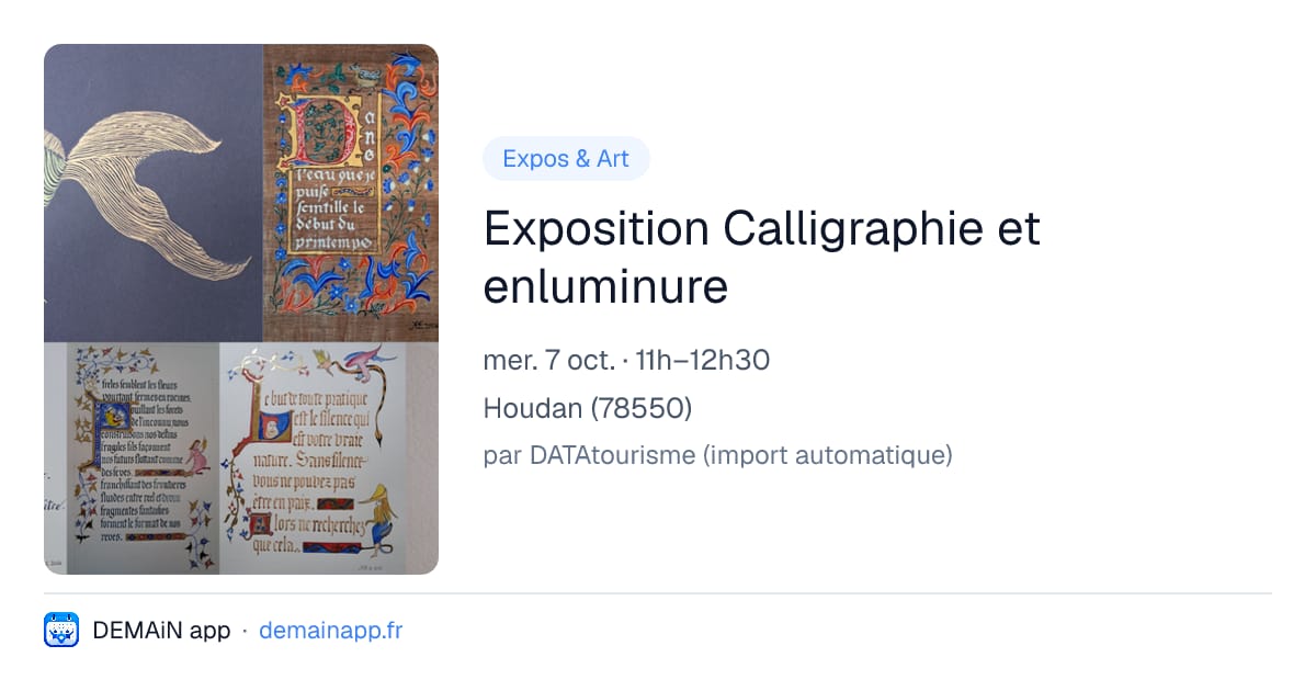 Exposition Calligraphie et enluminure — Houdan
