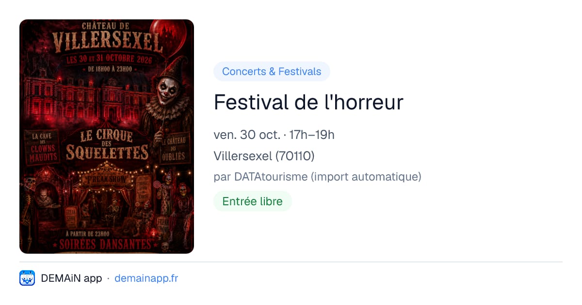 Festival de l'horreur — Villersexel