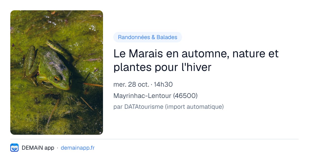 Le Marais en automne, nature et plantes pour l'hiver — Mayrinhac-Lentour