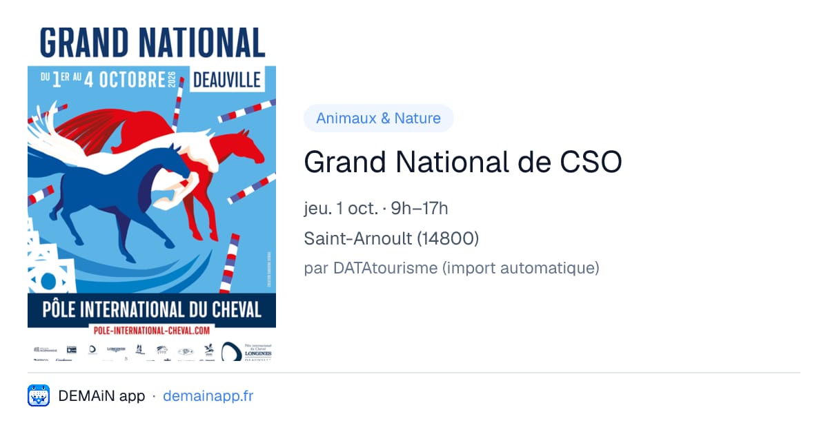 Grand National de CSO — Saint-Arnoult