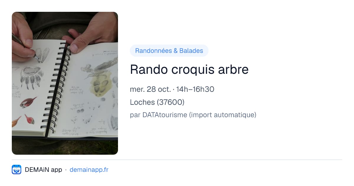 Rando croquis arbre — Loches