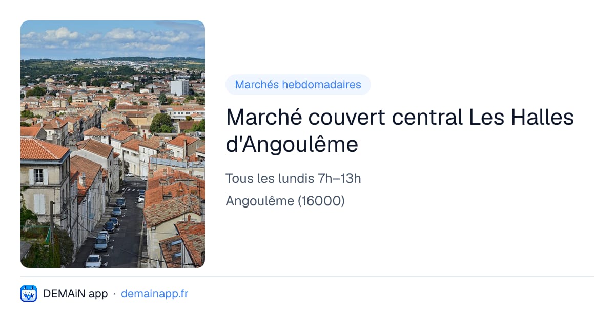Marché couvert central Les Halles d'Angoulême — Angoulême