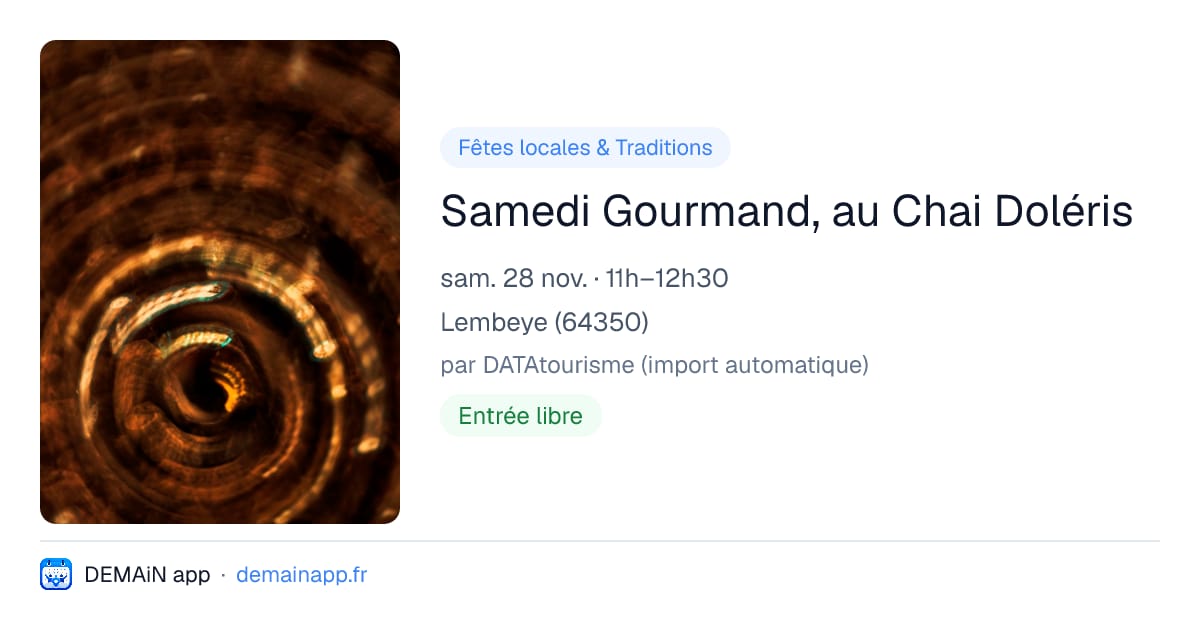 Samedi Gourmand, au Chai Doléris — Lembeye