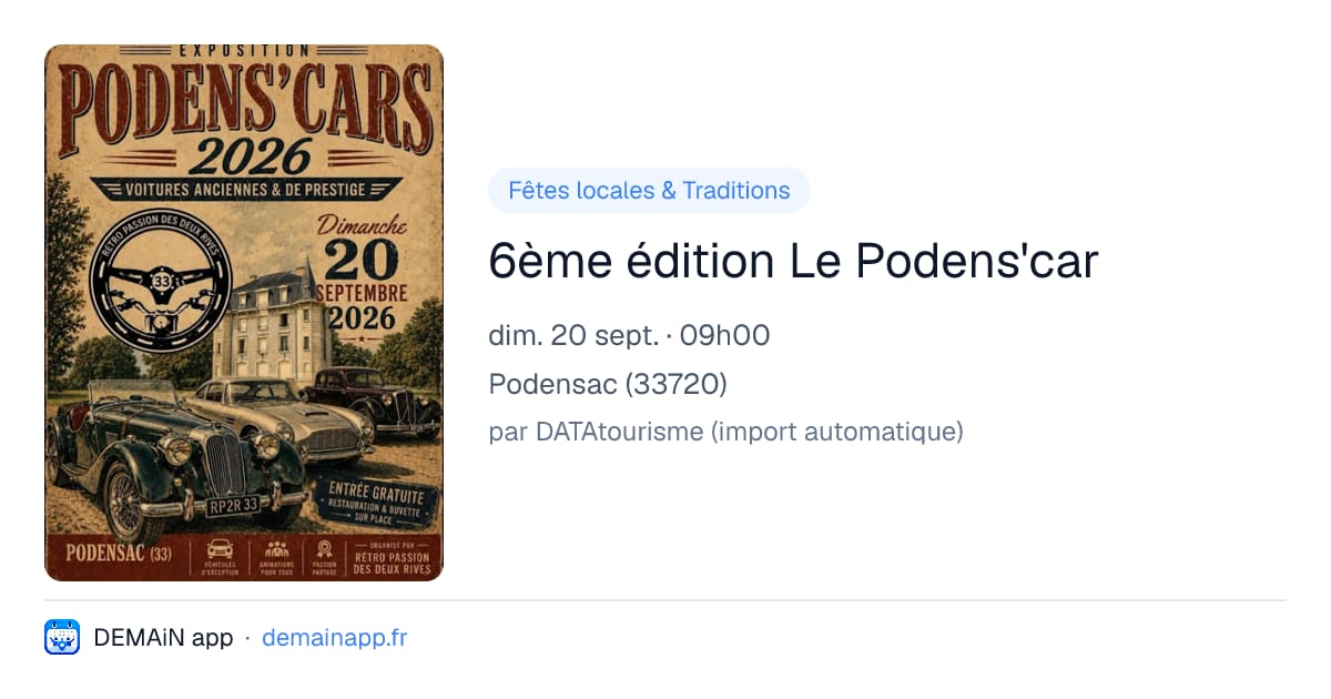 6ème édition Le Podens'car — Podensac