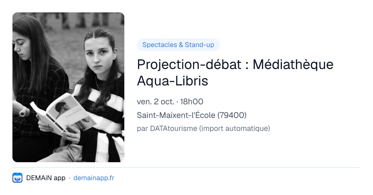 Projection-débat : Médiathèque Aqua-Libris — Saint-Maixent-l'École