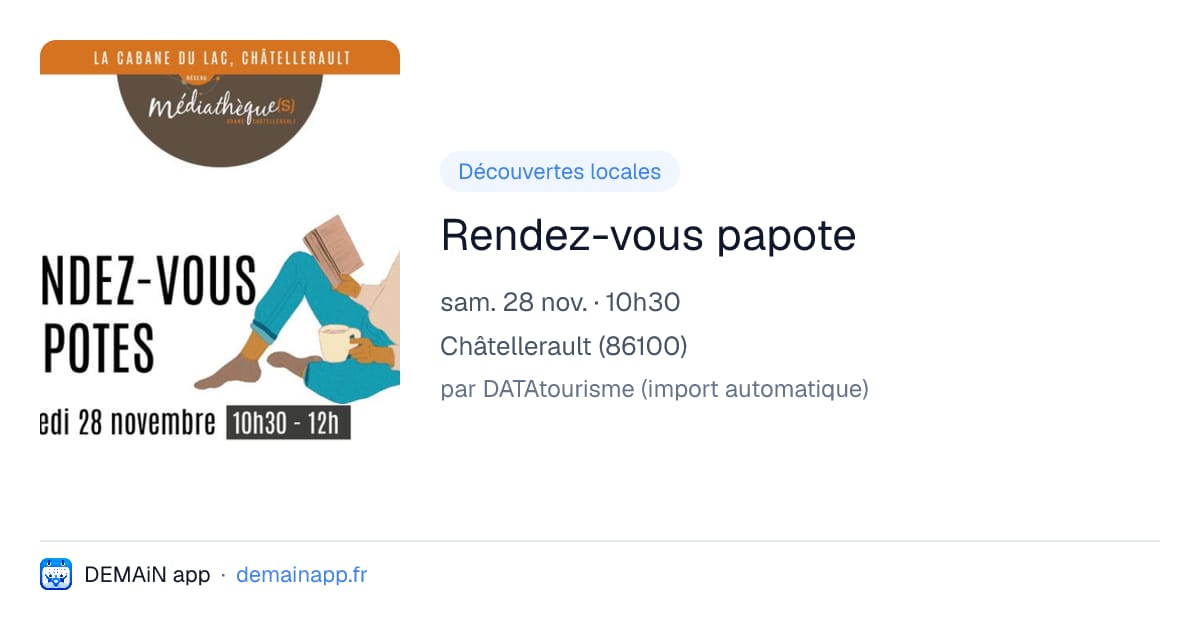 Rendez-vous papote — Châtellerault