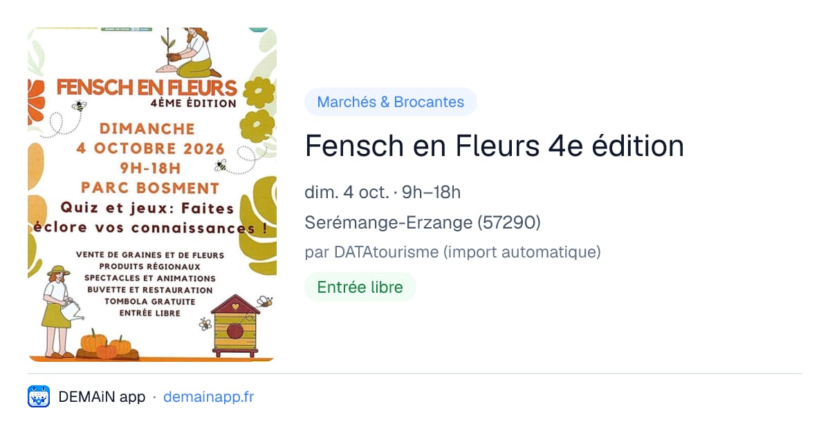 Fensch en Fleurs 4e édition — Serémange-Erzange