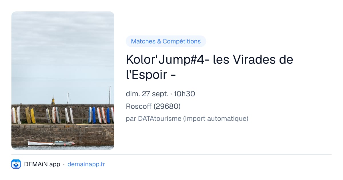 Kolor'Jump#4- les Virades de l'Espoir - — Roscoff