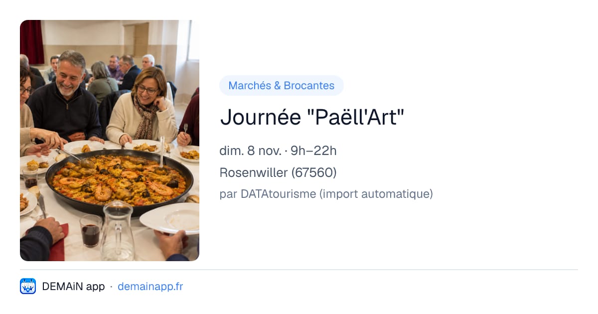 Journée "Paëll'Art" — Rosenwiller