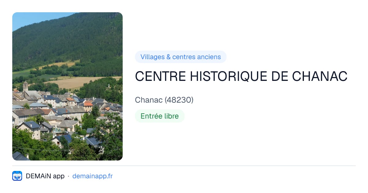 CENTRE HISTORIQUE DE CHANAC — Chanac