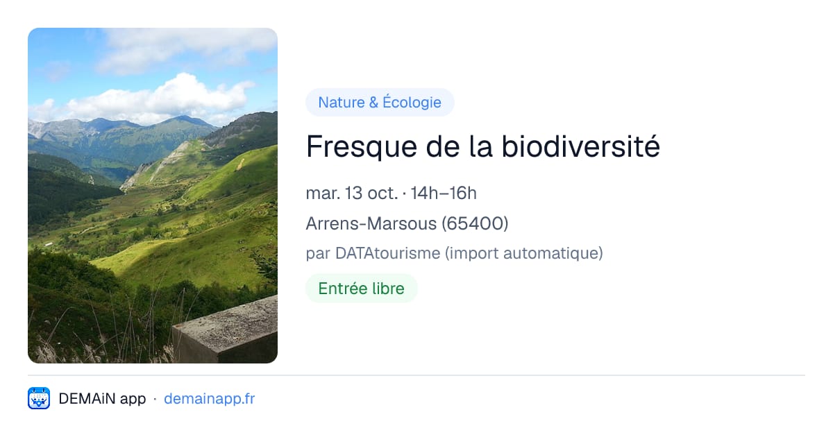 Fresque de la biodiversité — Arrens-Marsous