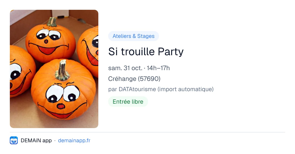 Si trouille Party — Créhange