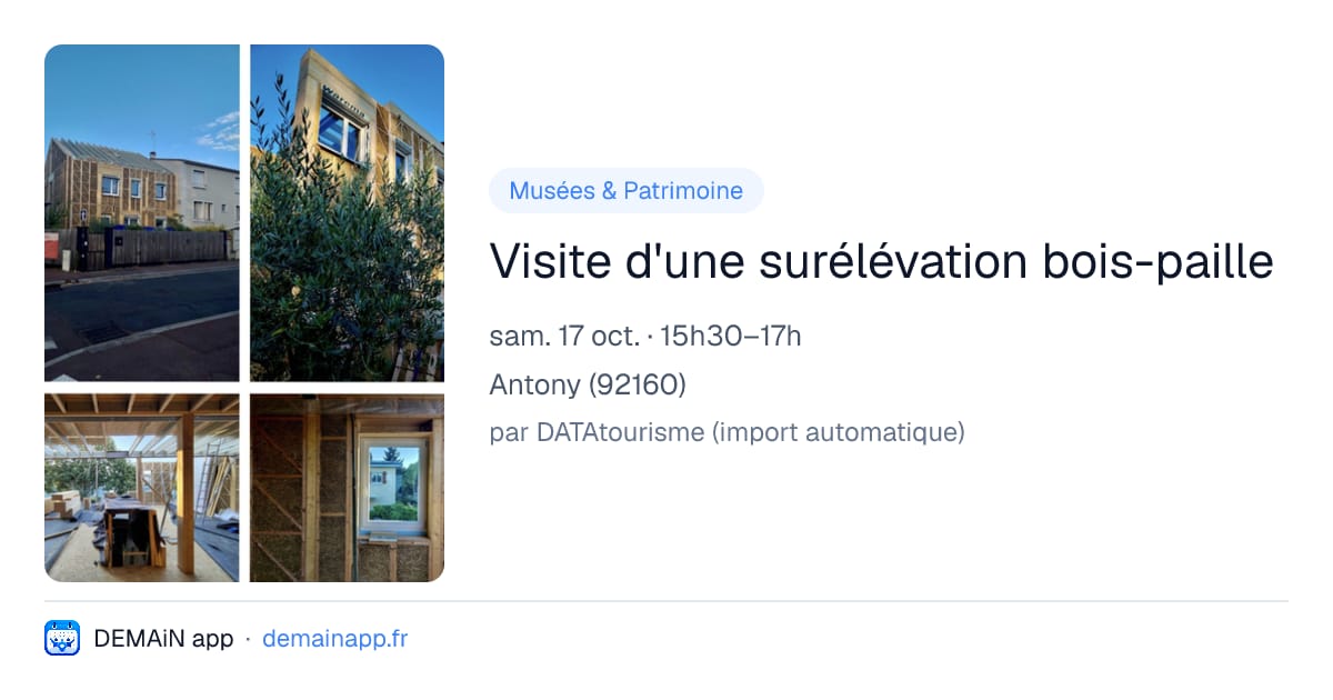 Visite d'une surélévation bois-paille — Antony