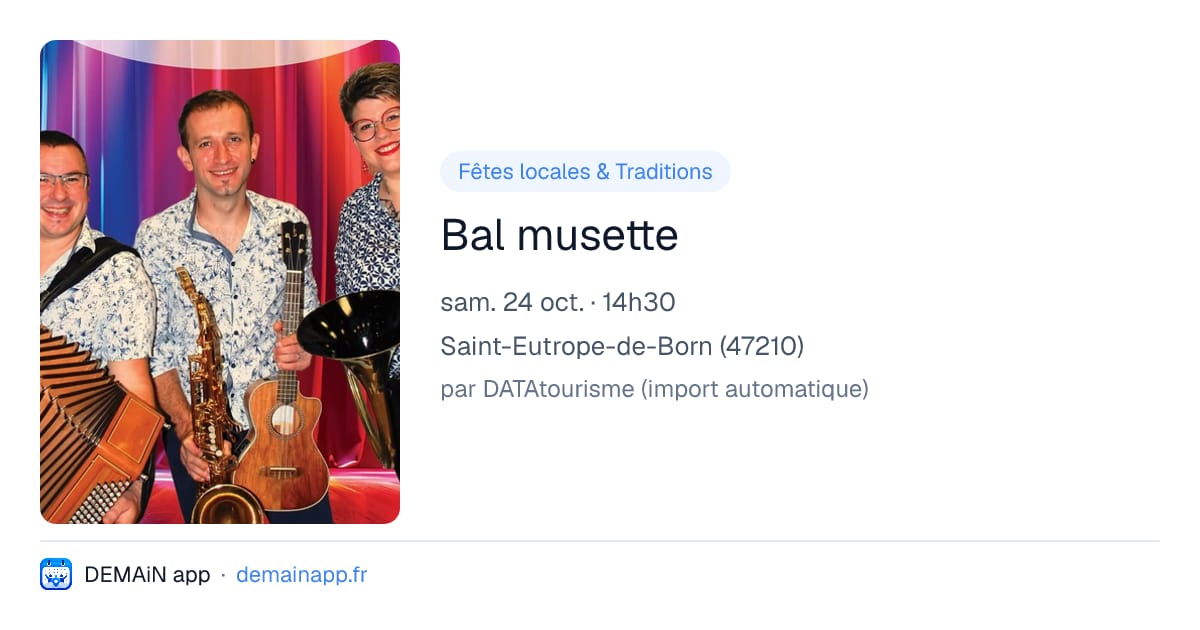Bal musette — Saint-Eutrope-de-Born