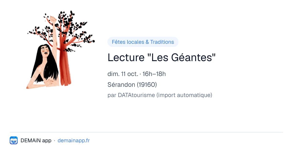 Lecture "Les Géantes" — Sérandon