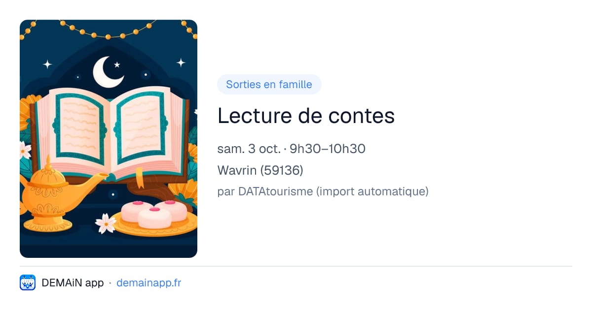 Lecture de contes — Wavrin