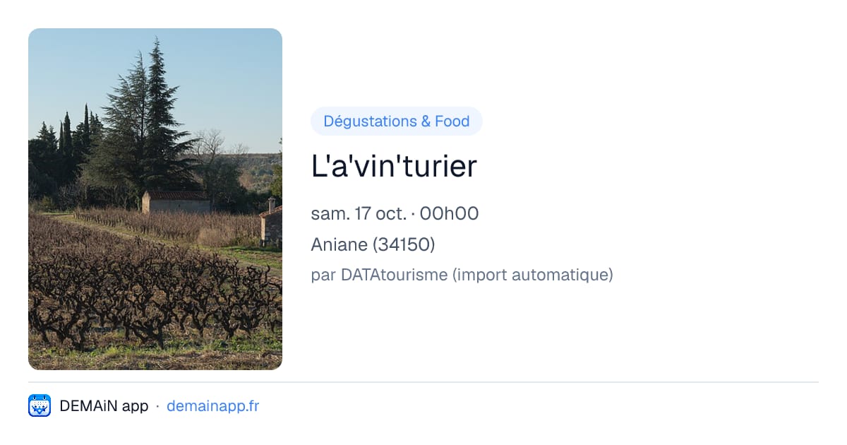 L'a'vin'turier — Aniane