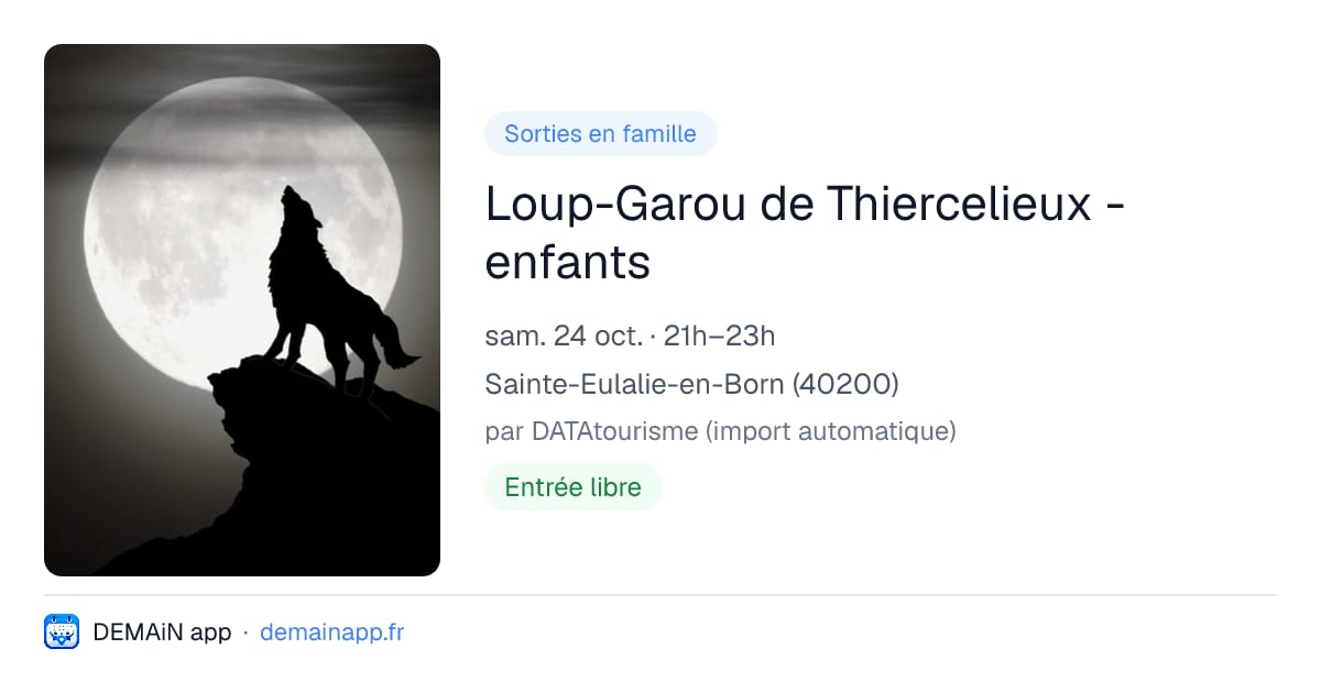 Loup-Garou de Thiercelieux - enfants — Sainte-Eulalie-en-Born