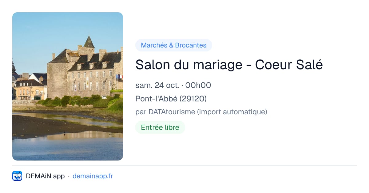 Salon du mariage - Coeur Salé — Pont-l'Abbé