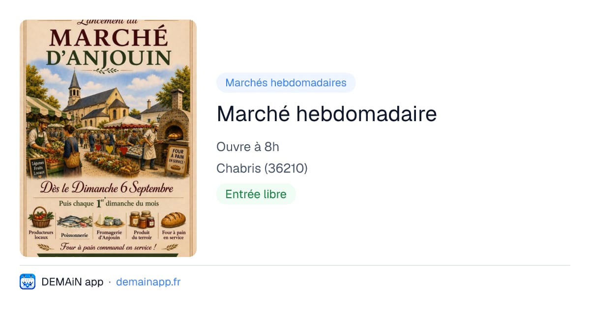 Marché hebdomadaire — Chabris