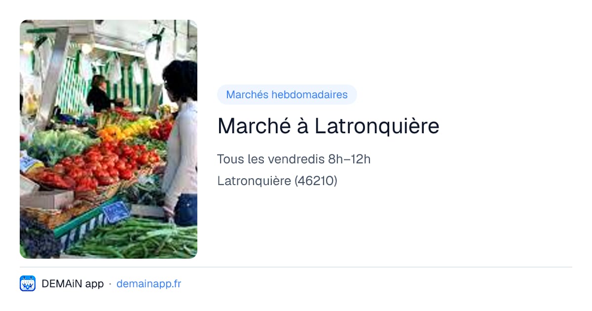 Marché à Latronquière — Latronquière