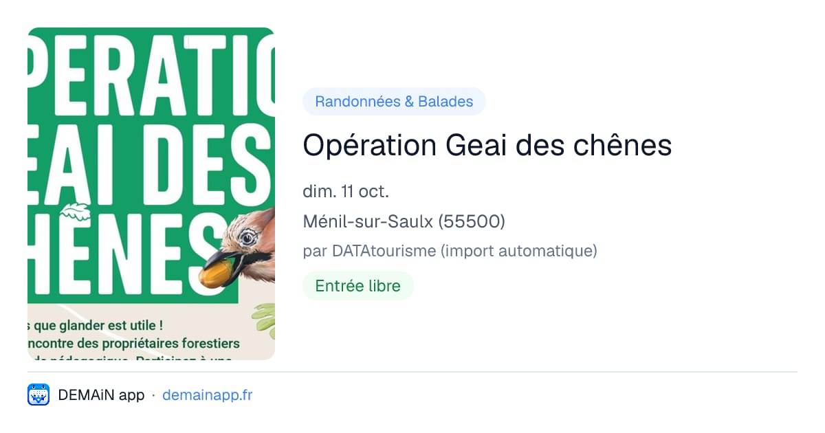 Opération Geai des chênes — Ménil-sur-Saulx