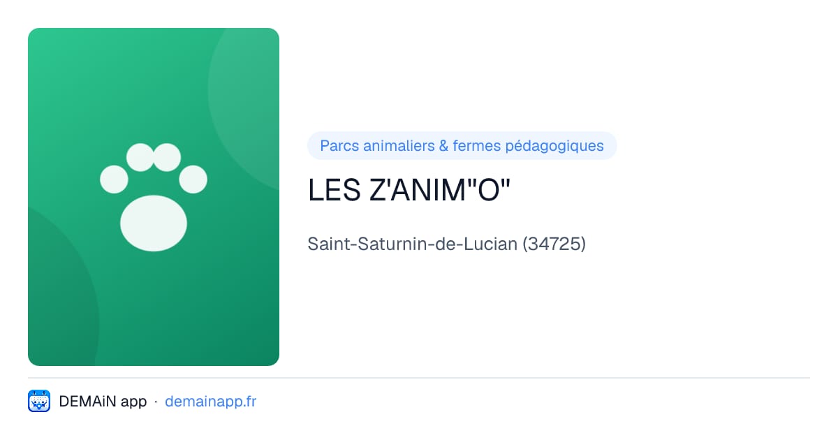 LES Z'ANIM"O" — Saint-Saturnin-de-Lucian