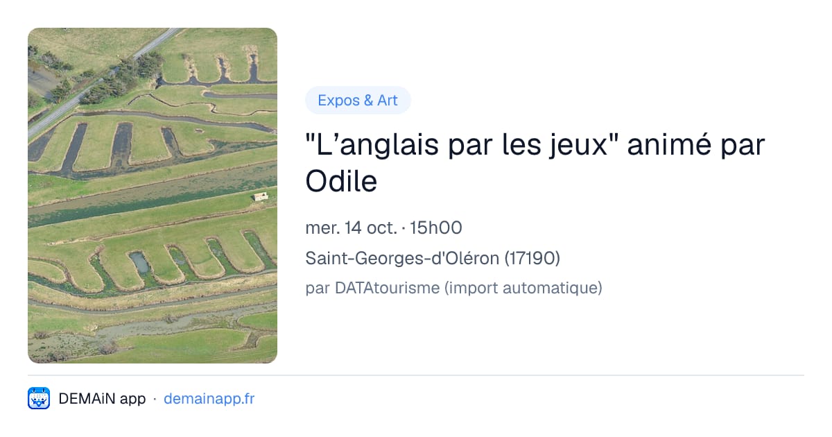 "L’anglais par les jeux" animé par Odile — Saint-Georges-d'Oléron