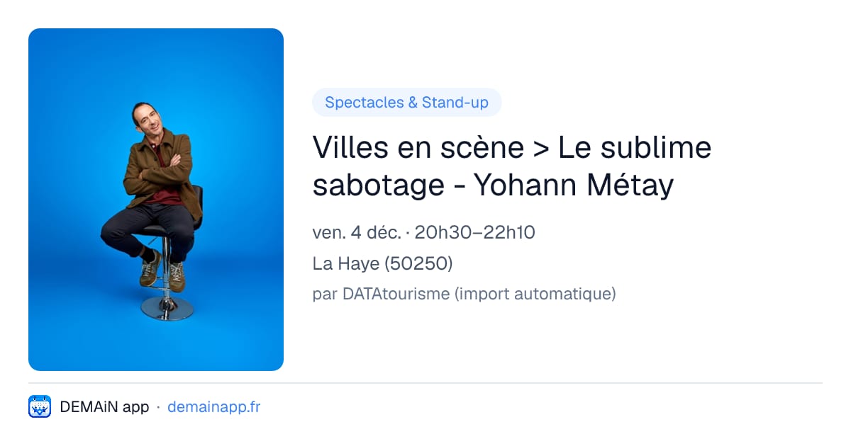Villes en scène > Le sublime sabotage - Yohann Métay — La Haye