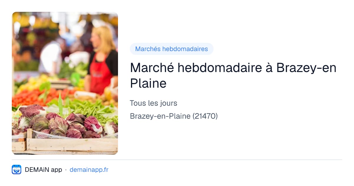 Marché hebdomadaire à Brazey-en Plaine — Brazey-en-Plaine