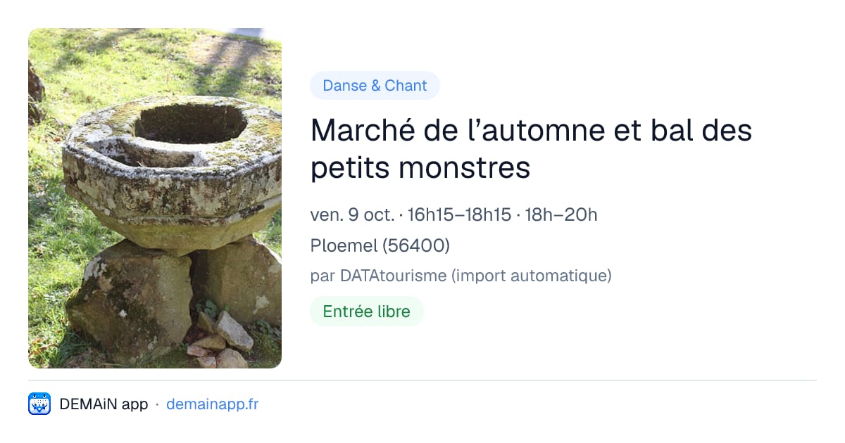 Marché de l’automne et bal des petits monstres — Ploemel