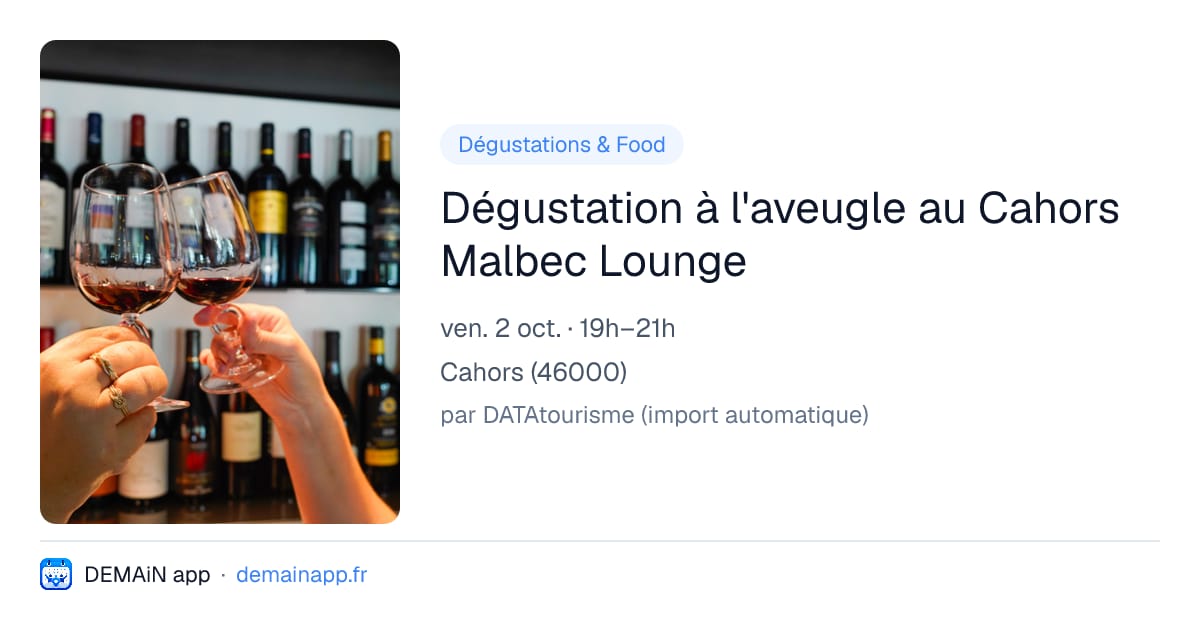 Dégustation à l'aveugle au Cahors Malbec Lounge — Cahors