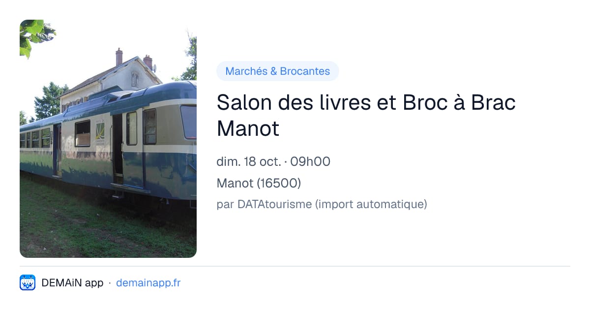 Salon des livres et Broc à Brac Manot — Manot