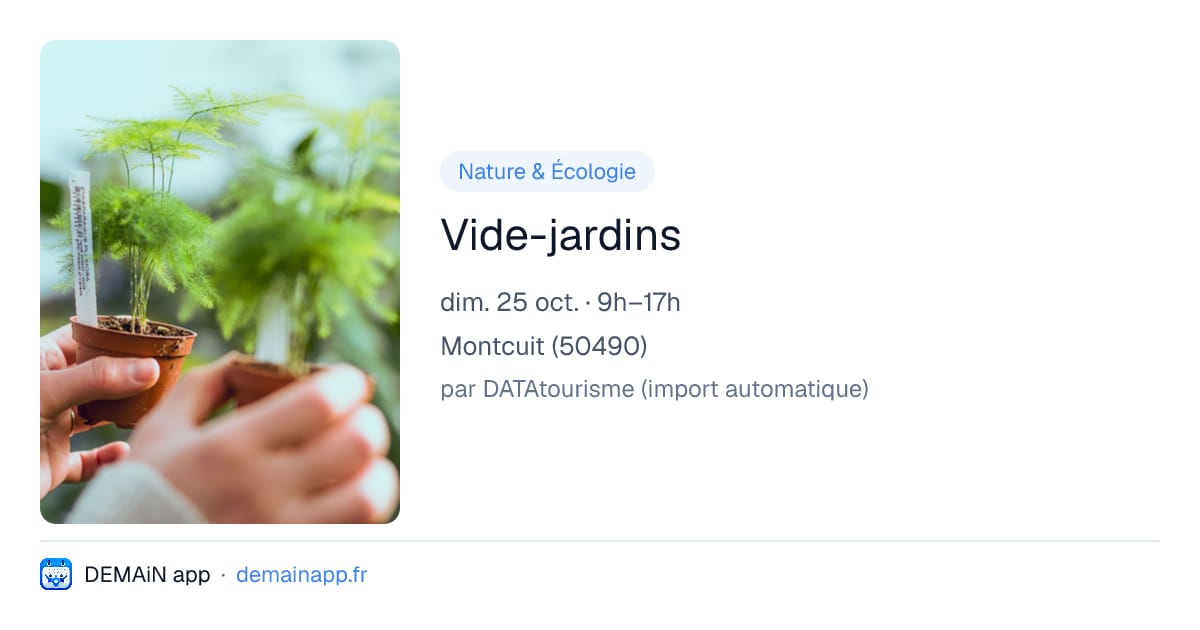 Vide-jardins — Montcuit