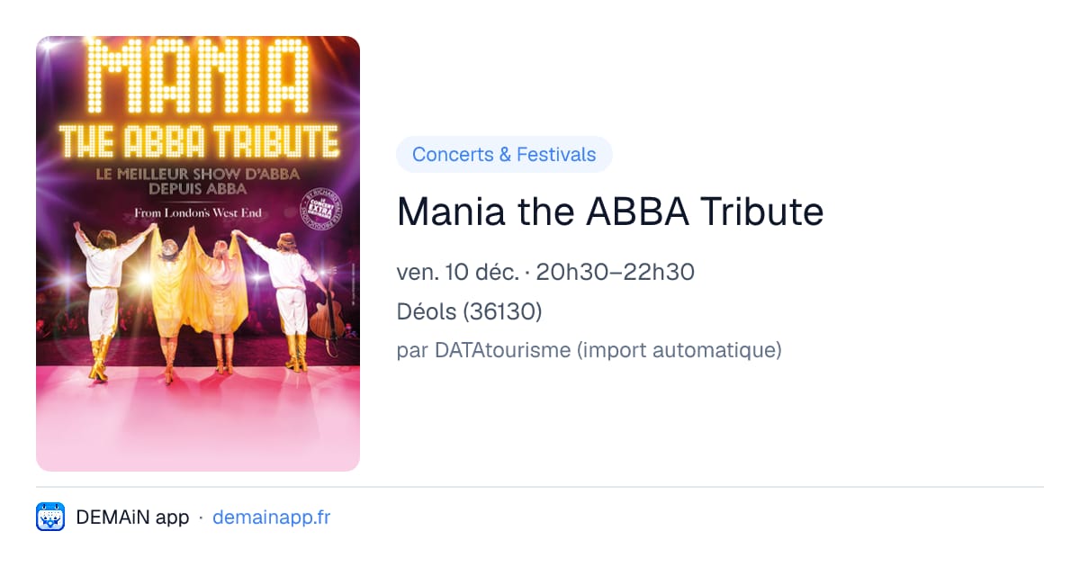 Mania the ABBA Tribute — Déols