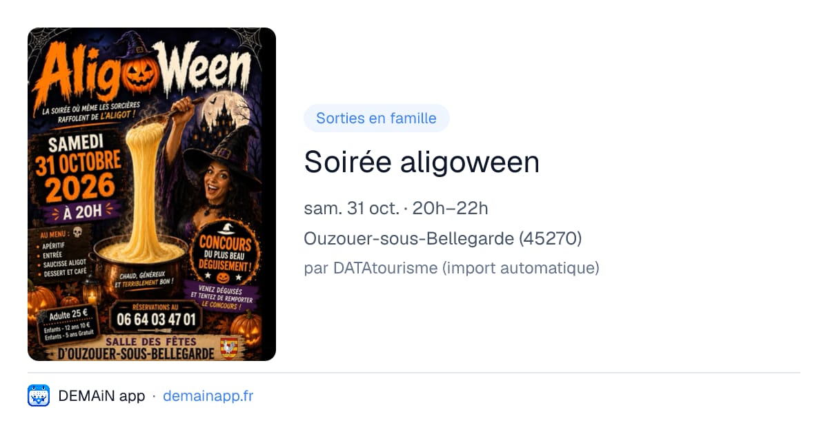 Soirée aligoween — Ouzouer-sous-Bellegarde