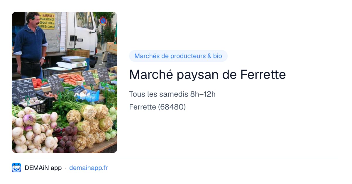 Marché paysan de Ferrette — Ferrette