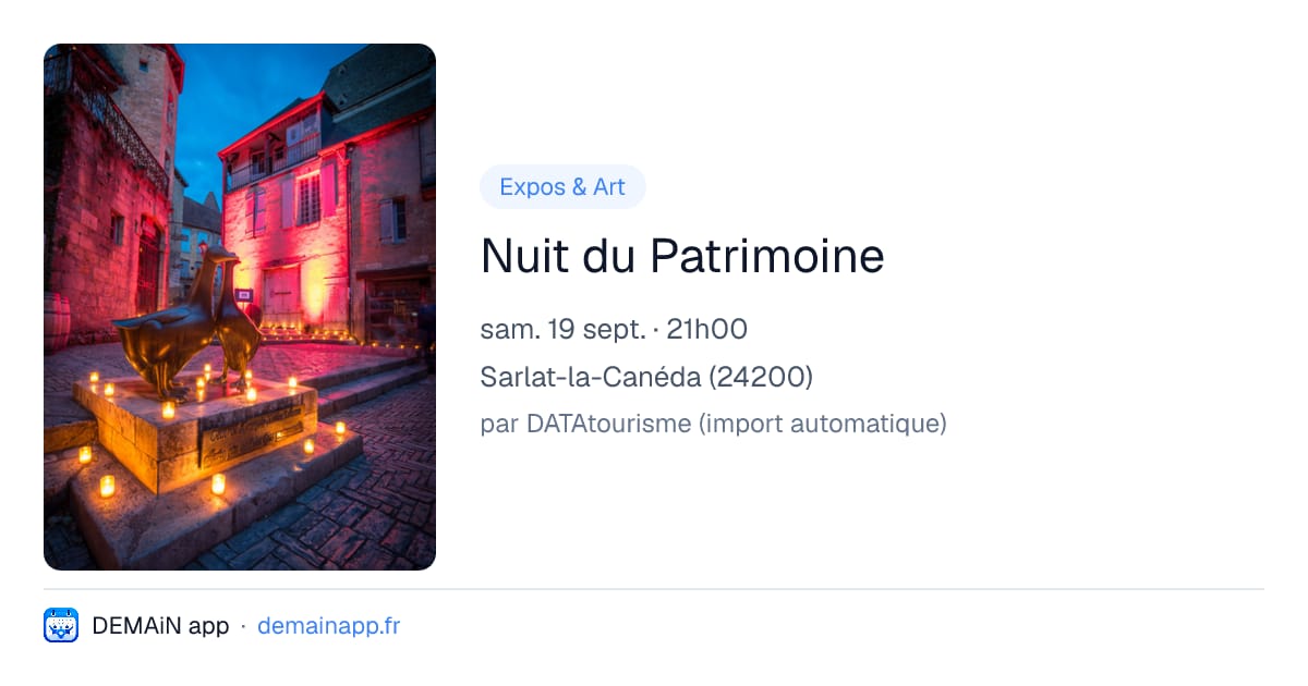 Nuit du Patrimoine — Sarlat-la-Canéda