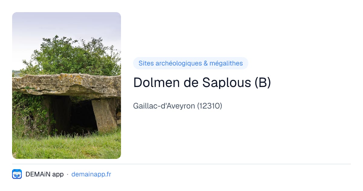 Dolmen de Saplous (B) — Gaillac-d'Aveyron