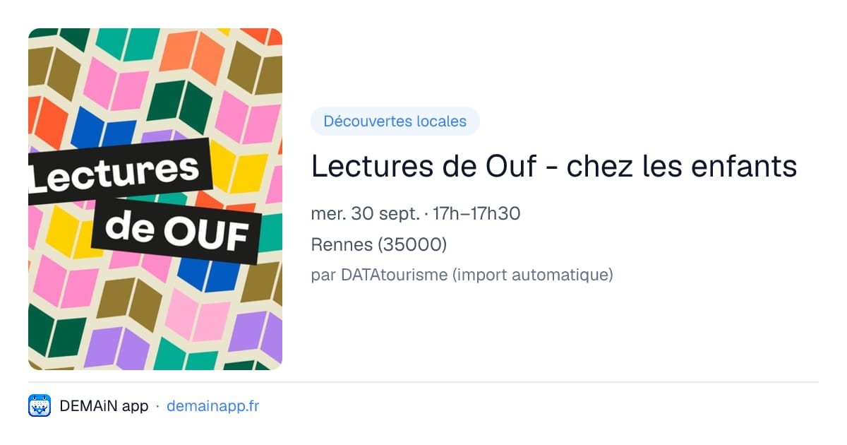 Lectures de Ouf - chez les enfants — Rennes