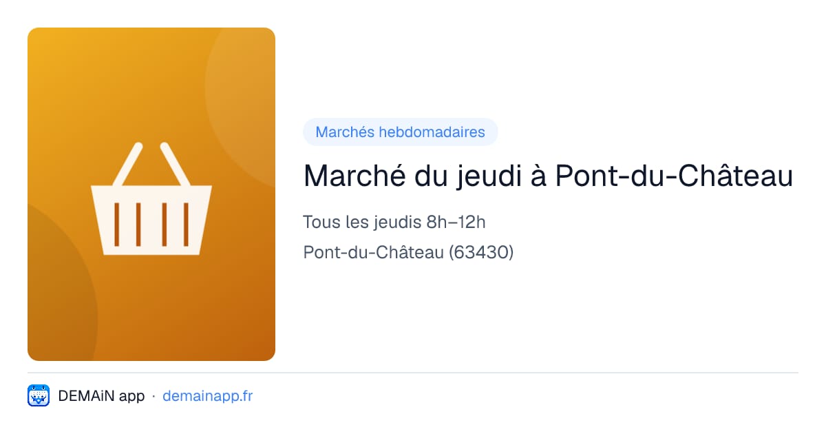 Marché du jeudi à Pont-du-Château — Pont-du-Château