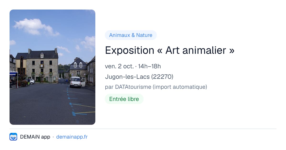 Exposition « Art animalier » — Jugon-les-Lacs